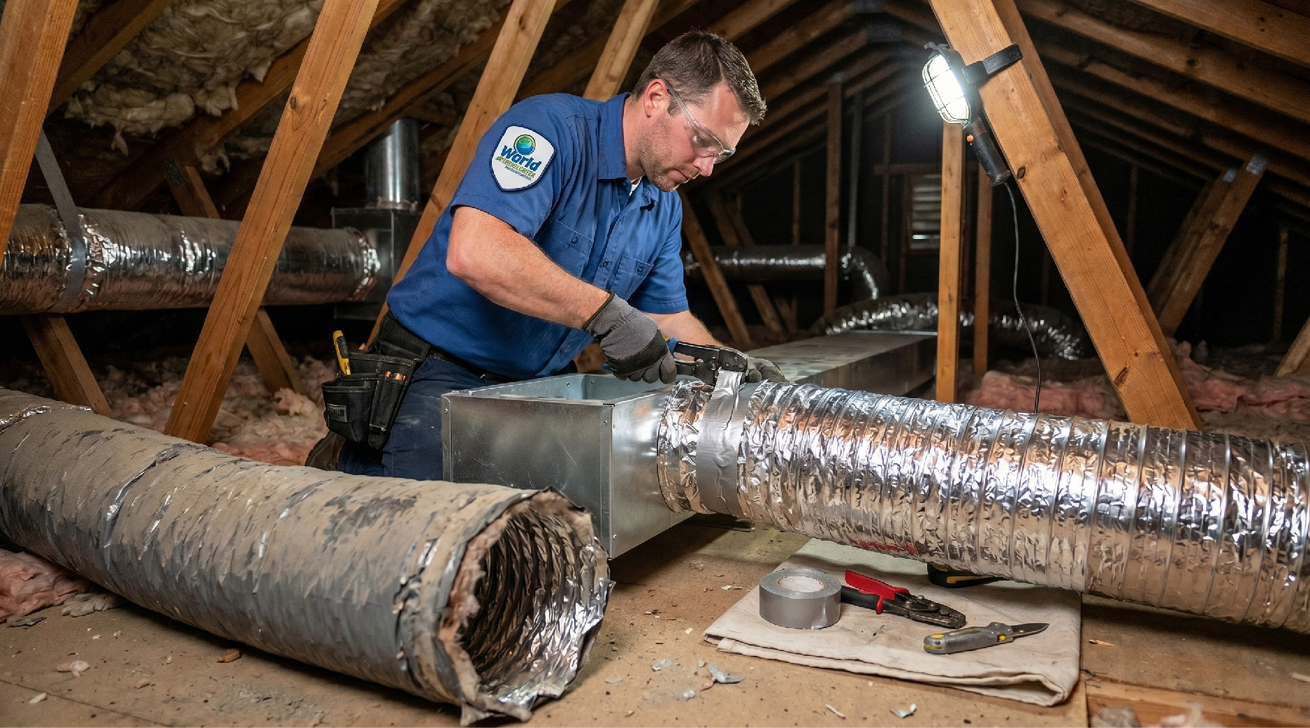 Replacement of air conditioning ducts
