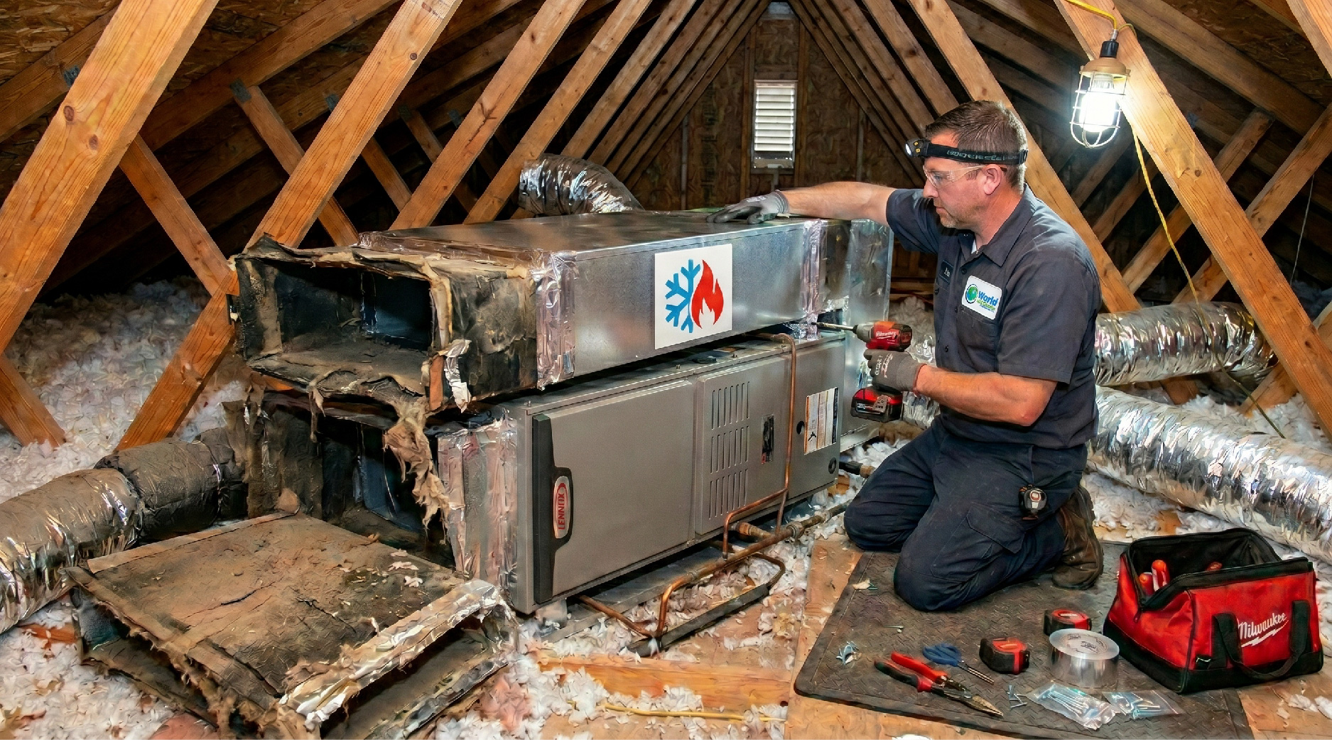 Replacement of ductboard plenum