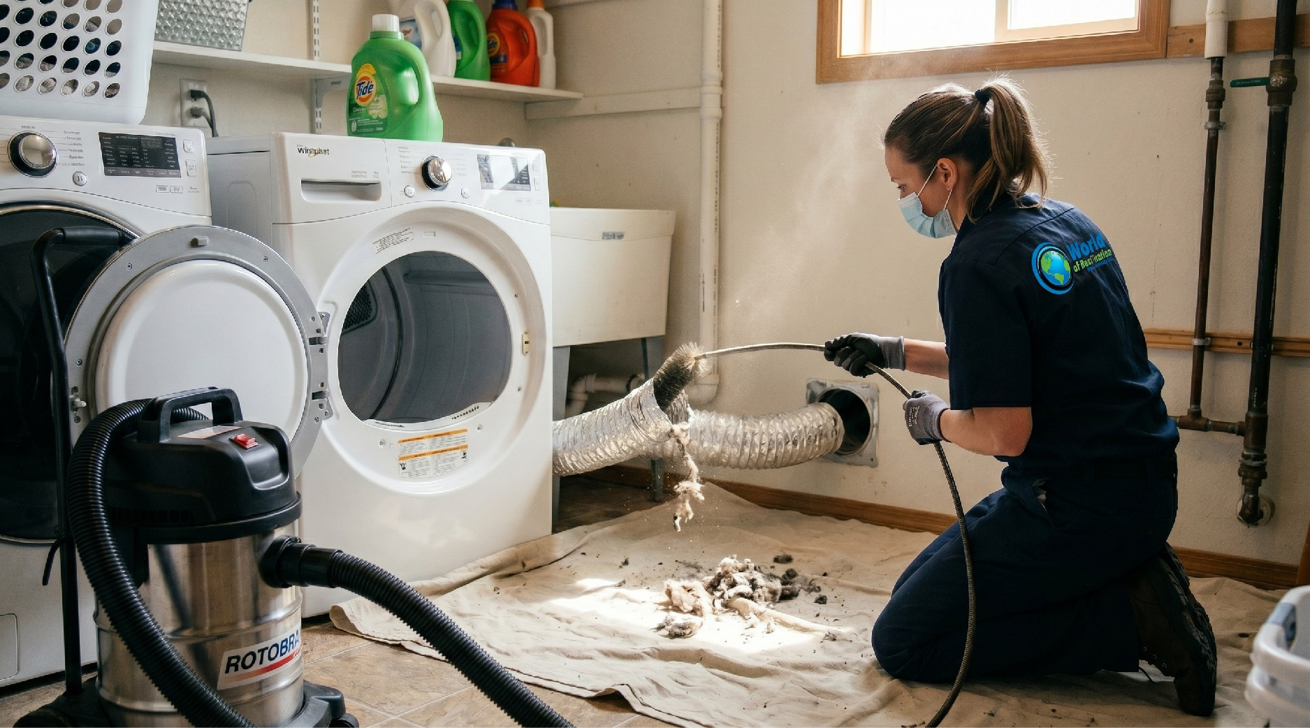 Cleaning of tumble dryer ducts